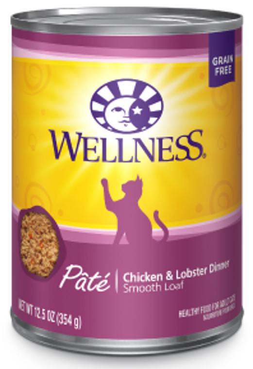 Wellness Complete Health Chicken Lobster Cat Food 12.5oz