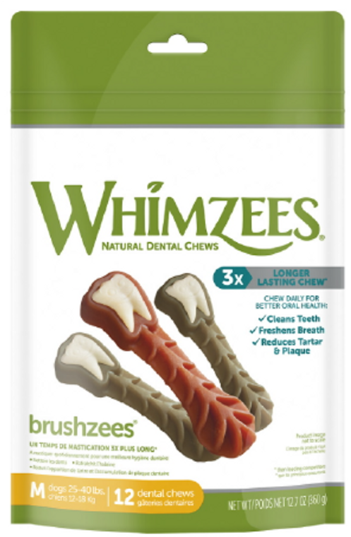 Whimzees Medium Toothbrush Dental Chew 12oz