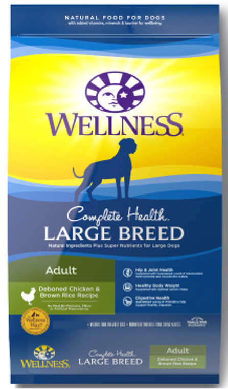 Wellness Complete Health Large Breed Adult Dog Food 30lb