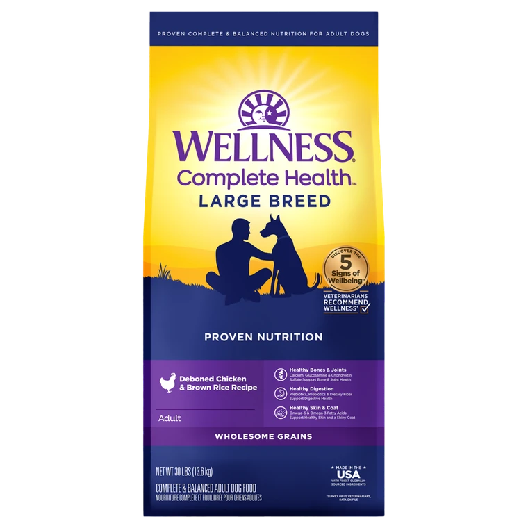 Wellness Complete Health Large Breed Adult Dog Food 30lb