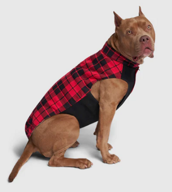 Canada Pooch Thermal Tech Fleece Red Plaid Size 08