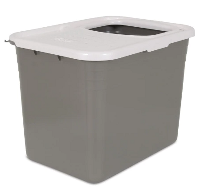 Petmate Top Entry Litter Box Silver