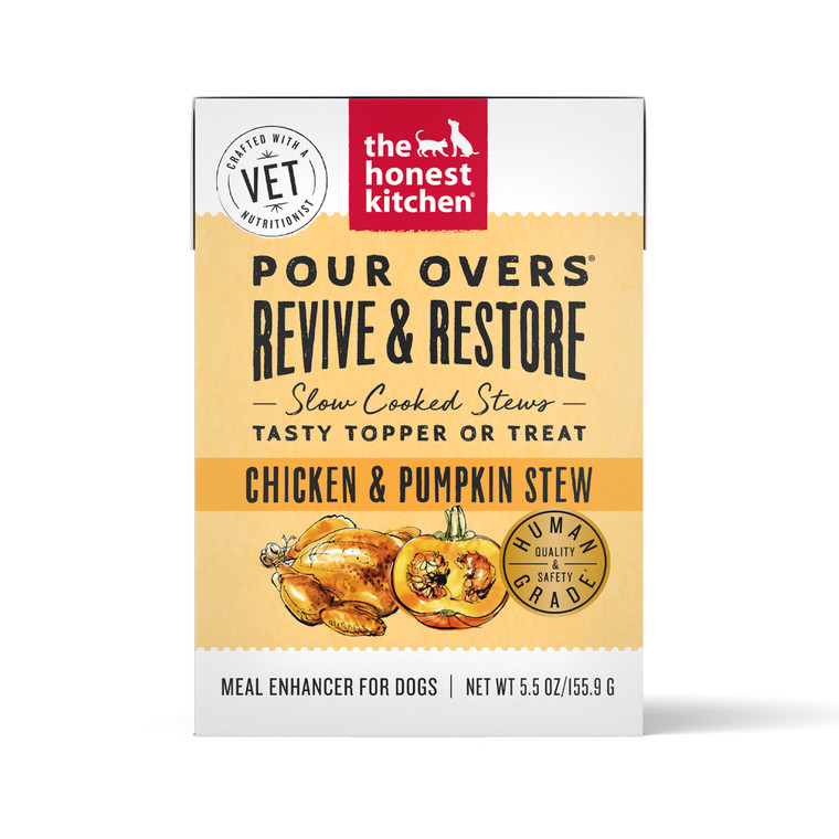 Honest Kitchen Functional Pour Overs Revive Recovery Chicken Stew Dog Food 5.5o