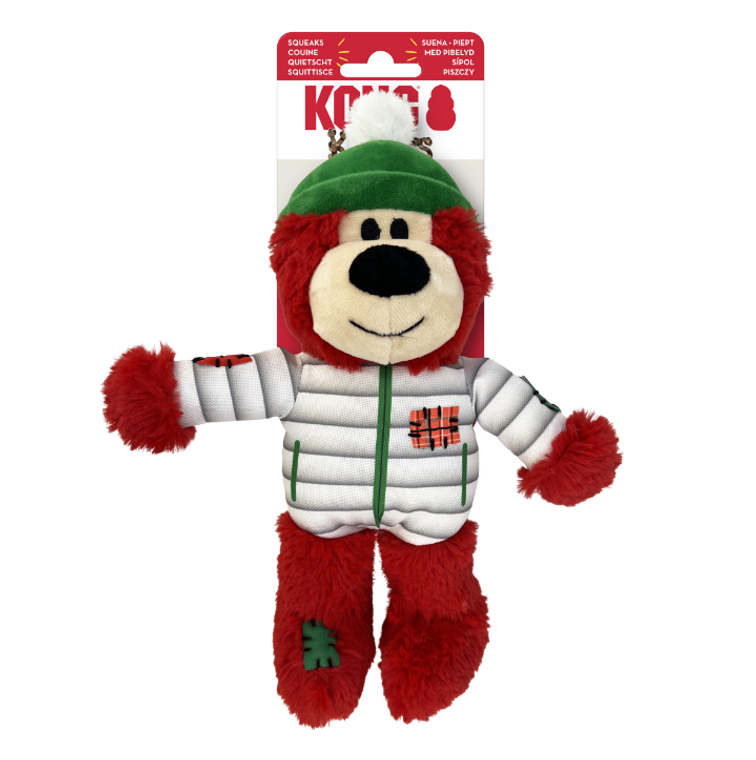 Kong Holiday Wild Knots Bear Assorted Small-Medium