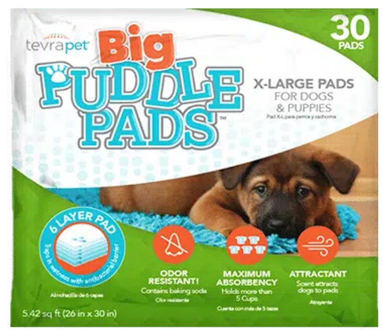 TevraPet Giant Puddle Pads 30ct Vermont Pet Food and Supply