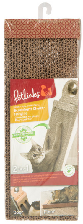 Petlinks Scratchers Choice Hanging Cat Cardboard Scratcher