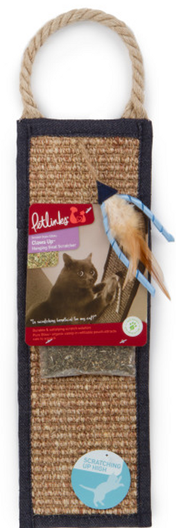 Petlinks Claws Up Hanging Cat Scratcher Denim