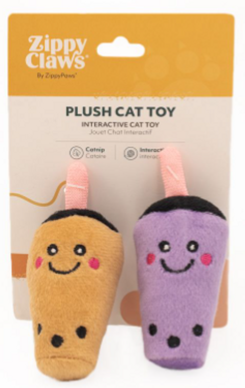 ZippyClaws Nomnomz Milk & Tea Cat Toy