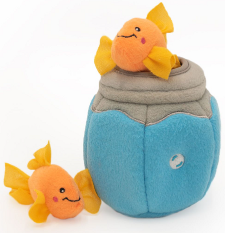 ZippyClaws Burrow Fish in Bowl Cat Toy