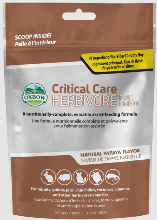 Oxbow Critical Care Small Animal Food Papaya Fine Grind 3.53oz