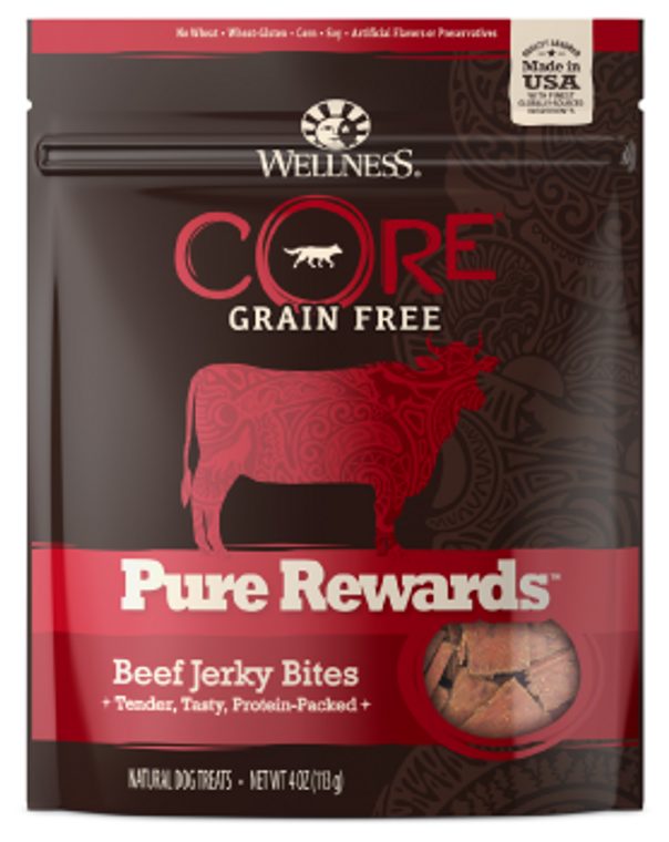 Wellness Core Power Packed Beef Jerky Dog Treat 4oz
