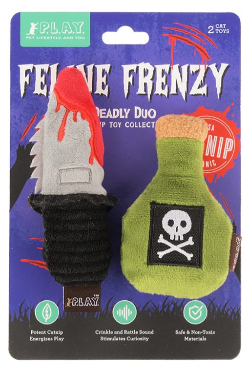 P.L.A.Y. Feline Frenzy Halloween Cat Toy Deadly Duo 2 pack