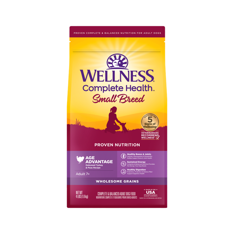 Wellness Complete Health Small Breed Senior Dog Food 4lb