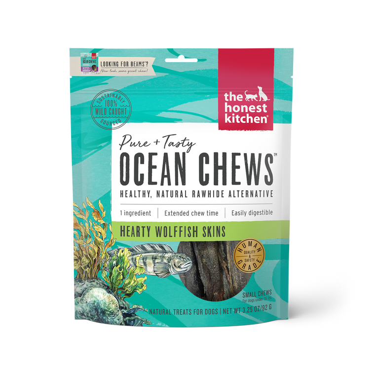 Honest Kitchen Wolf Fish Skins Dog Treat 3.25oz