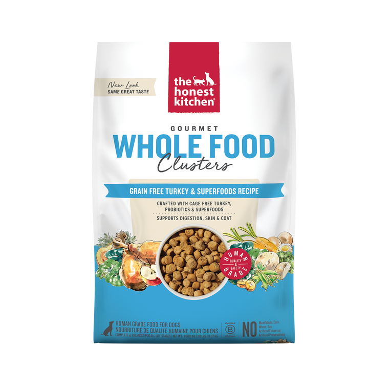 Honest Kitchen Whole Food Clusters Grain Free Turkey Dog Food 20lb