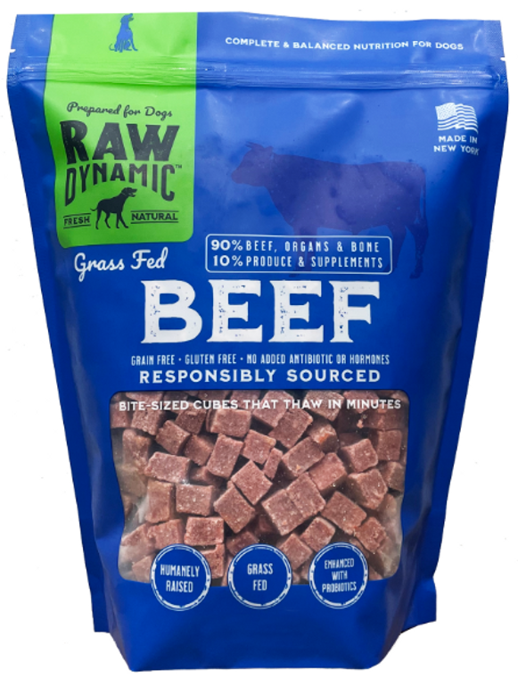Raw Dynamic Frozen Dog Food Beef 6lb