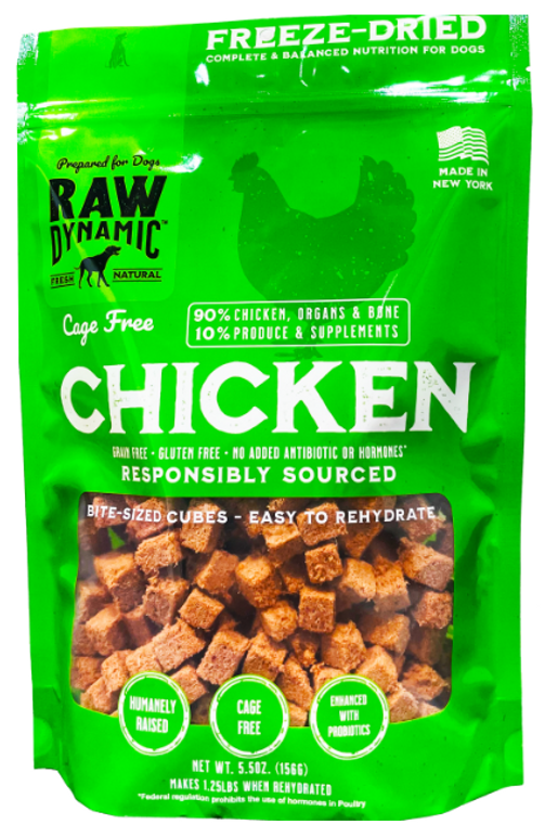 Raw Dynamic Freeze Dried Dog Food Chicken 5.5oz