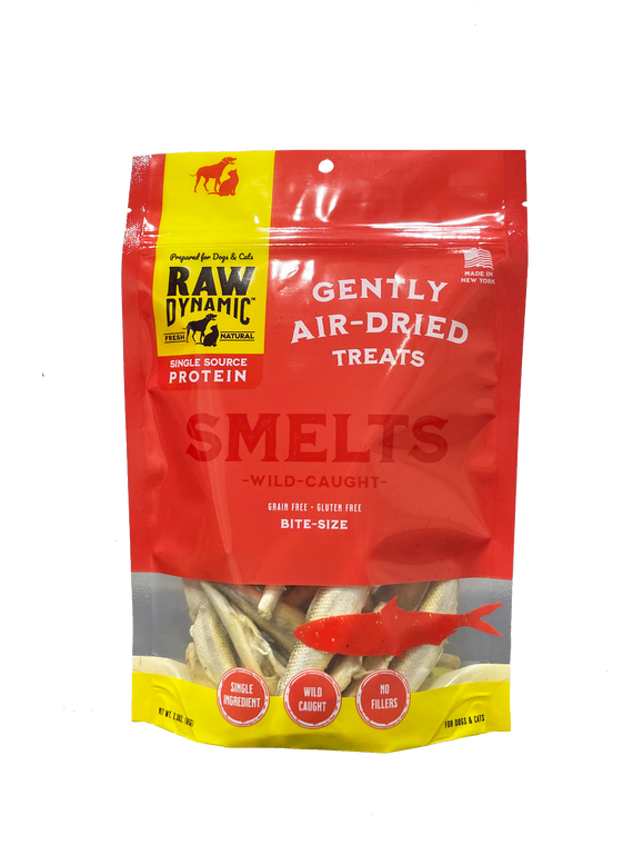 Raw Dynamic Air Dried Dog Treat Smelts 3.6oz
