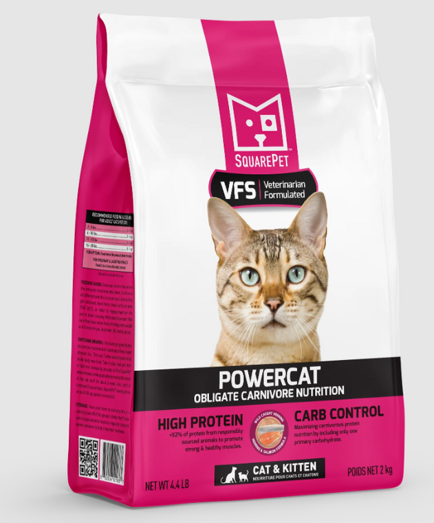 Square Pet VPS PowerCat Herring & Salmon  Cat Food Dry 4.4lb