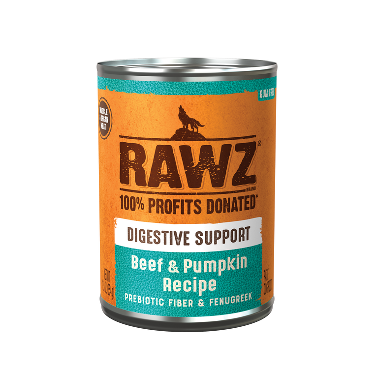 Rawz Digestive Beef & Pumpkin Dog Canned 12.5oz.