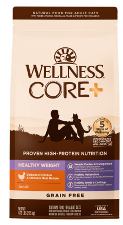 Wellness CORE+ Dry Cat Healthy Weight Poultry 4.75lb