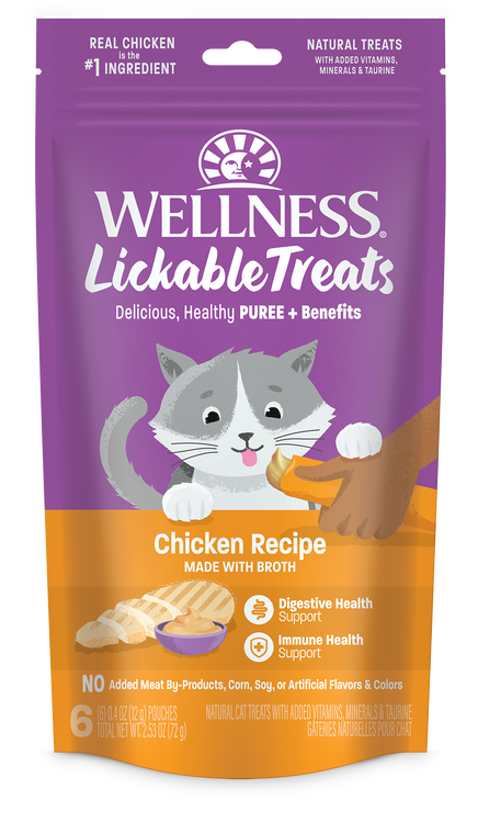 Wellness Lickable Cat Treat Chicken 2.5oz