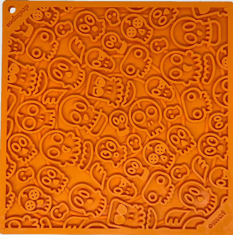 SodaPup Zombie Design Emat Enrichment Lick Mat Large Orange