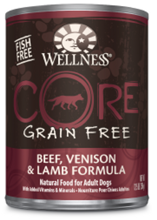 Wellness Core Beef Venison Lamb Dog Dog Food 12.5oz