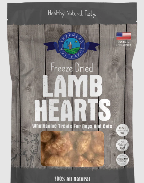 Shepherd Boy Farm Freeze-Dried Lamb Hearts 8oz