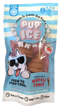 Ethical Spot Pup Ice Waffle Cone Dog Chew Strawberry  2 pack