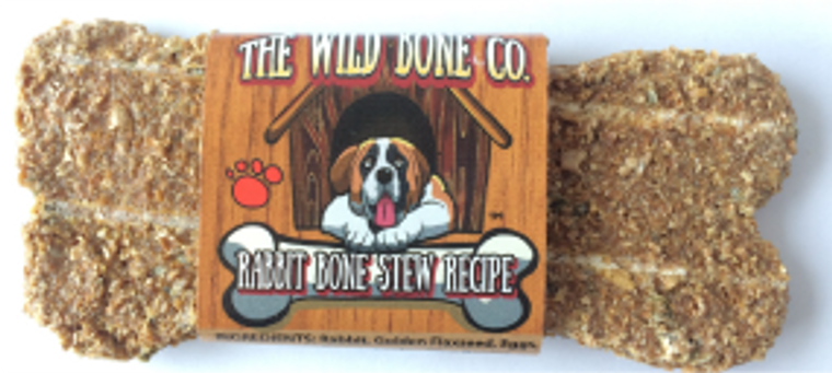 The Wild Bone Company Rabbit Bone Stew Biscuit Dog Treat 1oz