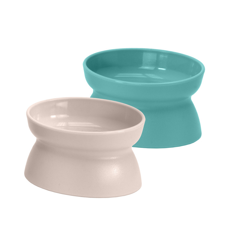 Kitty City Cat Bowl Set Pastel
