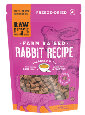 Raw Dynamic Freeze Dried Cat Food Rabbit 5.5oz