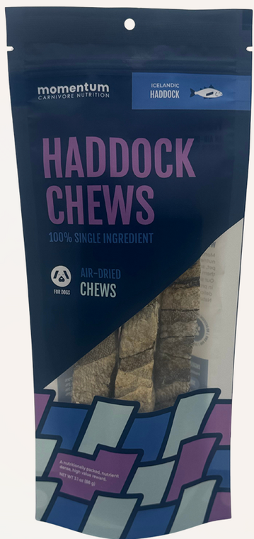 Momentum Carnivore Dog Treat Haddock Chews 3.1oz
