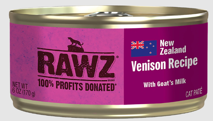 Rawz 94% Venison with Goat's Milk Pâté Cat Can 6oz.