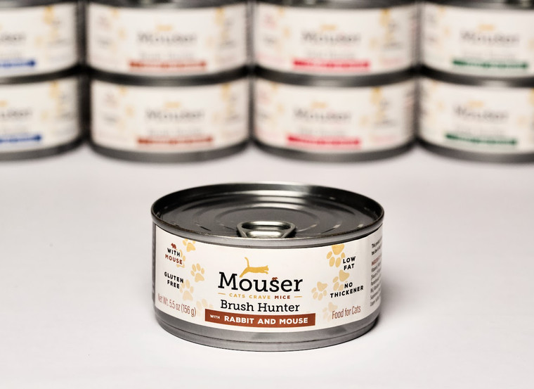 Mouser Cat Canned Brush Hunter Rabbit & Mouse 5.5oz