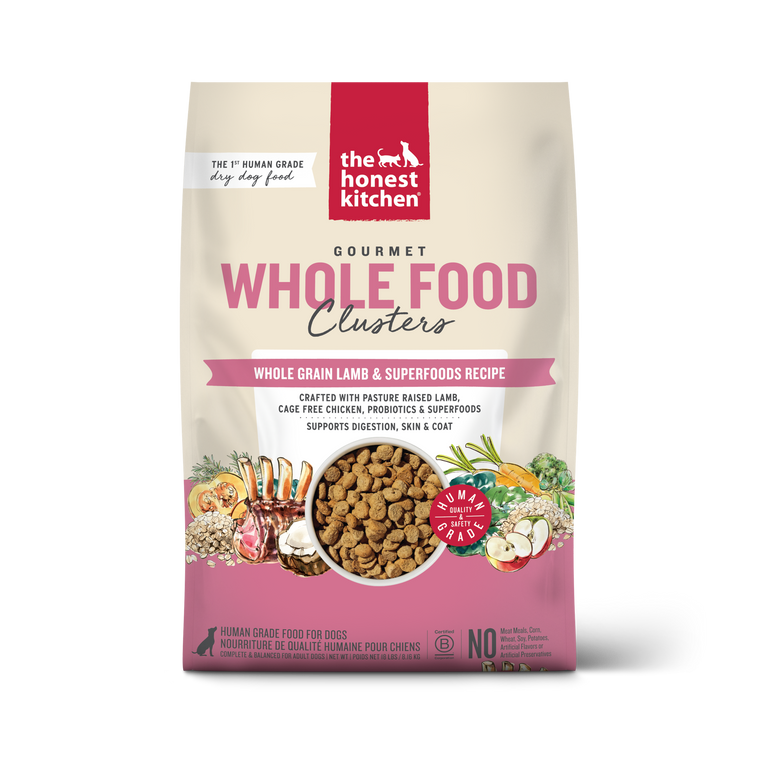Honest Kitchen Whole Food Clusters Whole Grain Lamb Dog Food 18LB