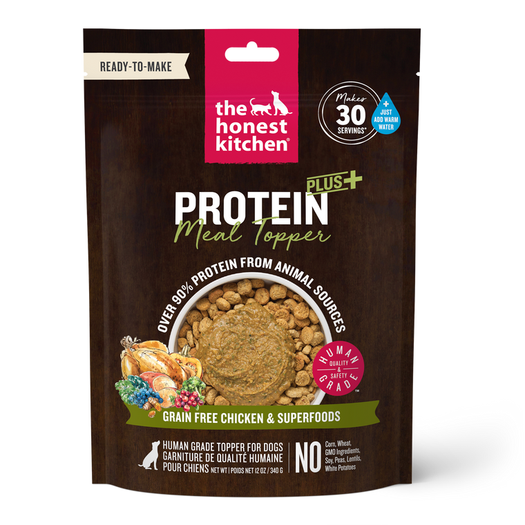 Honest Kitchen Protein+ Grain Free Chicken w/Superfoods Dog Food Topper 12oz