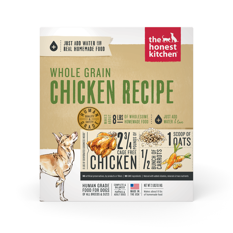 Whole Grain Chicken Recipe Dehydrated Dog Food 2 lb Box