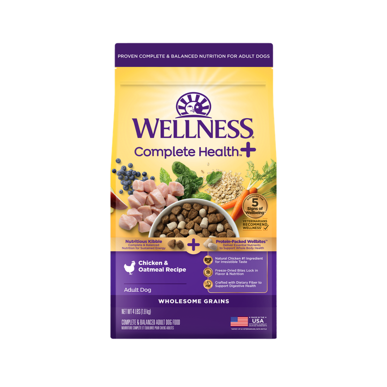 Wellness Complete Health+ Wellbites Food Chicken & Oatmeal Recipe 4lb