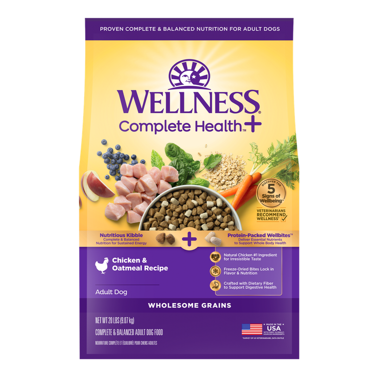 Wellness Complete Health+ Wellbites Chicken & Oatmeal Recipe 20lb