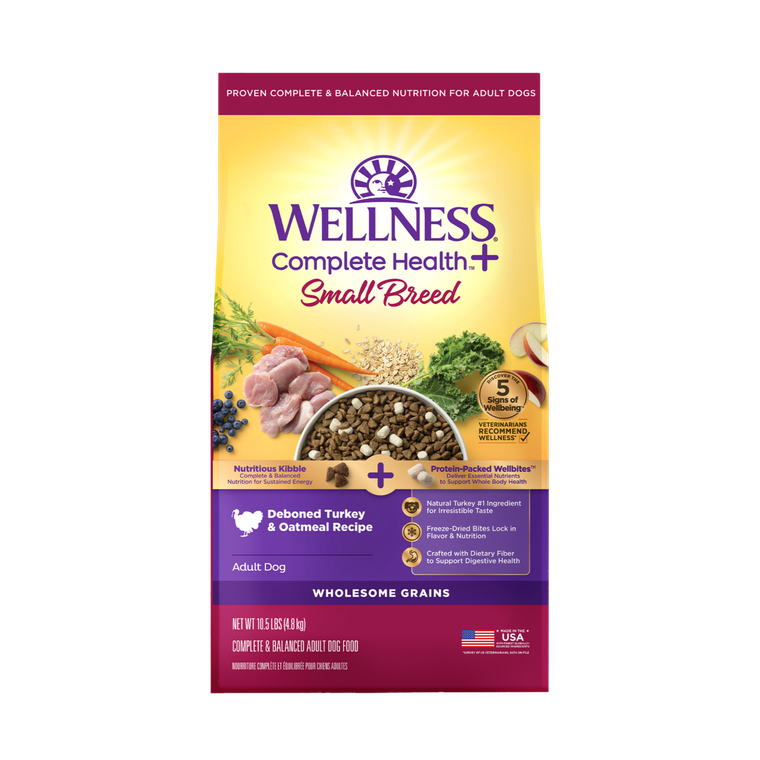 Wellness Complete Health+ Wellbites Small Breed Turkey & Oatmeal Recipe 10.5 lb