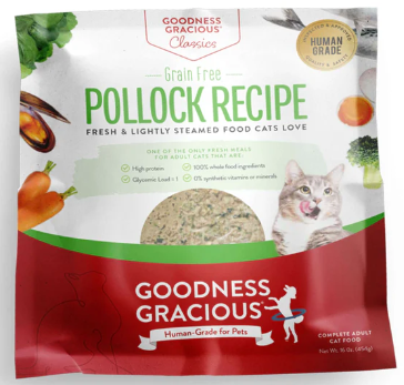 Goodness Gracious Gently Cooked Grain Free Pollock Recipe for Cats 16oz