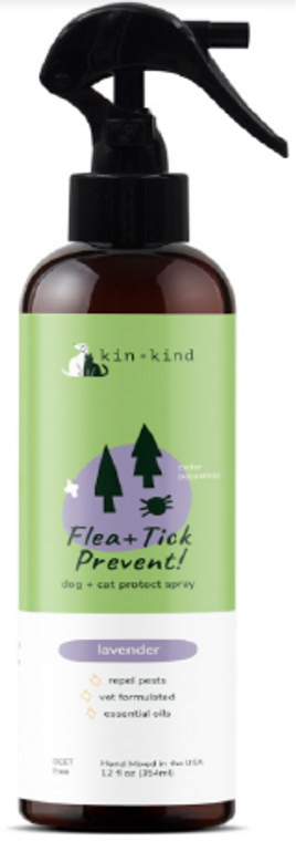 Kin+Kind Flea &Tick Spray Dog Or Cat 12oz