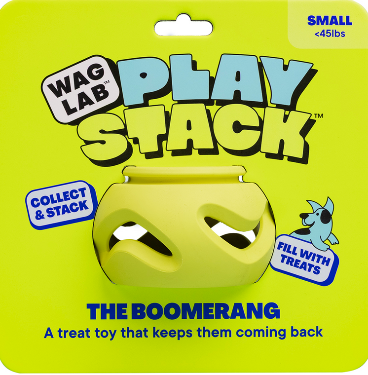 Wag Lab Play Stack The Boomerang Green Small