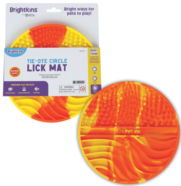 Brightkins Tie Dye Round Lick Mat