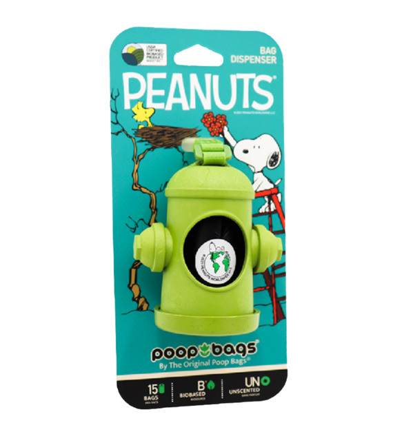 38% Plant Based Leash Dispenser Dog Waste Bags Snoopy Themed 15ct