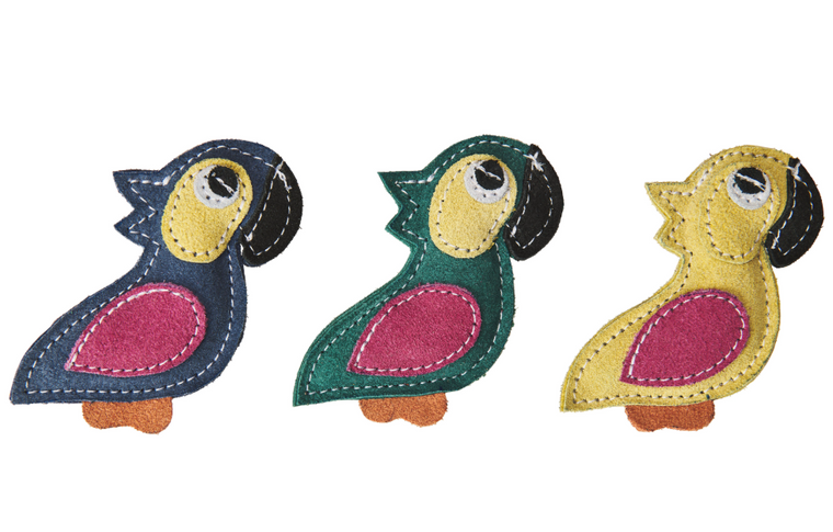 Ethical Dura-Fuse Leather Parrot/nip assorted