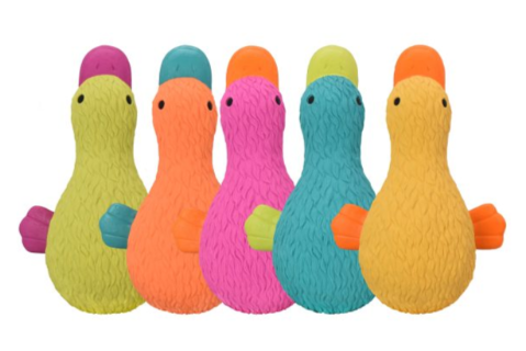 Multipet Assorted Colors Latex Duckworth Dog Toy