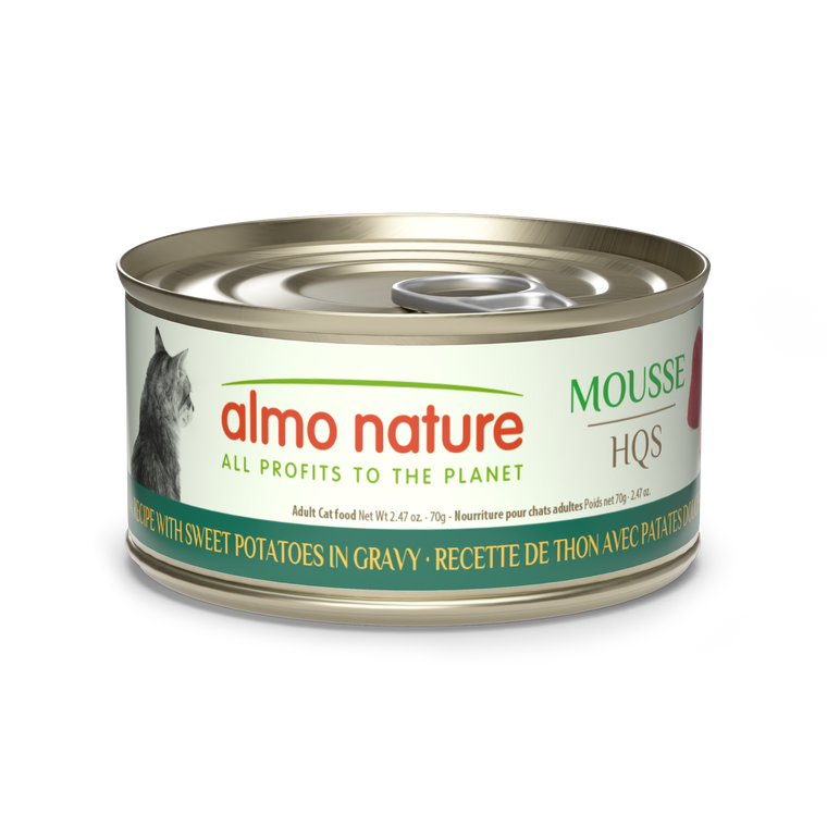 Almo Nature Natural Mousse Tuna Recipe with Sweet Potatoes in gravy 2.47oz